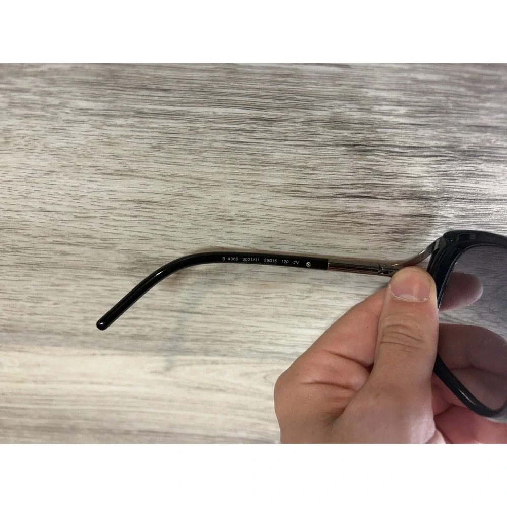 Burberry B 4068 3001/11 Black Oversized Square Sunglasses Italy 59mm